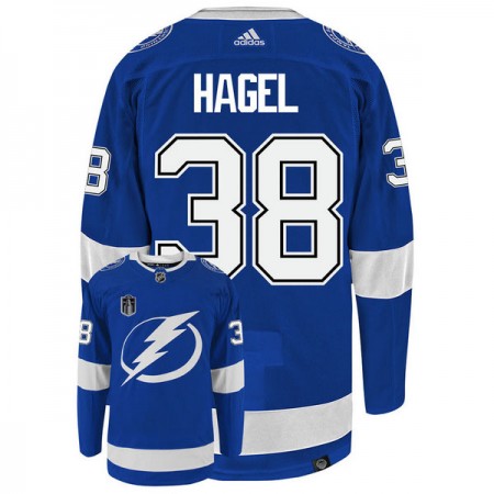 Tampa Bay Lightning Trikot Brandon Hagel 38 Adidas Stanley Cup 2022 Blau Authentic - Herren